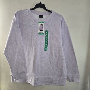 Cool Light Purple Women Crewneck Sweater